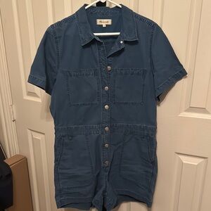 Madewell Blue Denim Romper